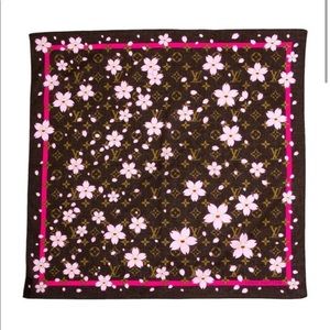 Rare Louis Vuitton cherry blossom Scarf by LV x Murakami